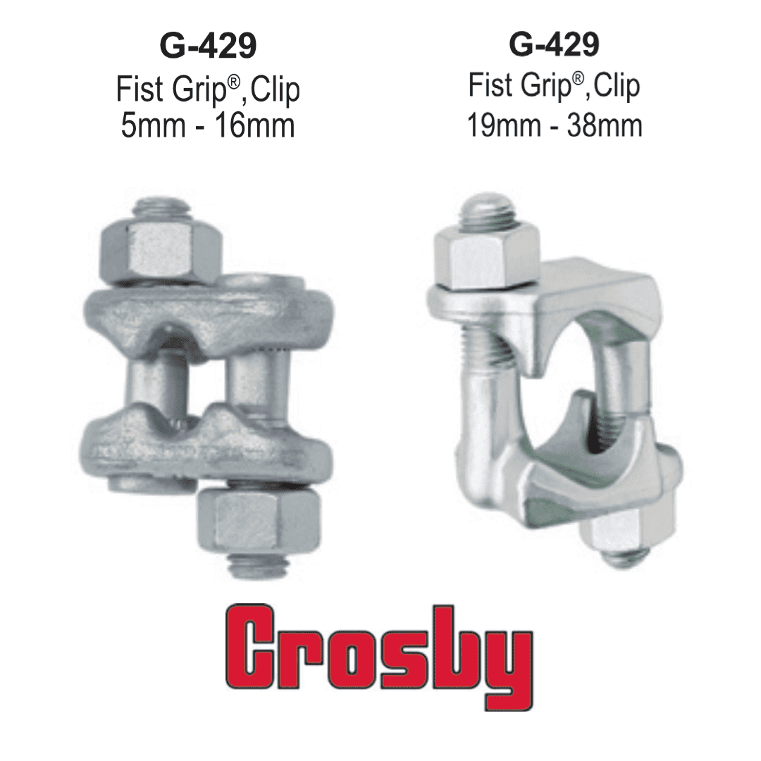 กิ๊บจับ ลวดสลิง Crosby Fist Grip Wire Rope Clips G-429 - ไทยมุ้ย THAIMUI