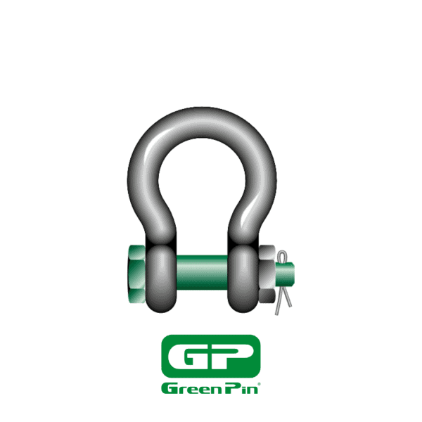 สเก็น โอเมก้า Green Pin Grade 8 Bow Shackle with Safety Bolt G-5263