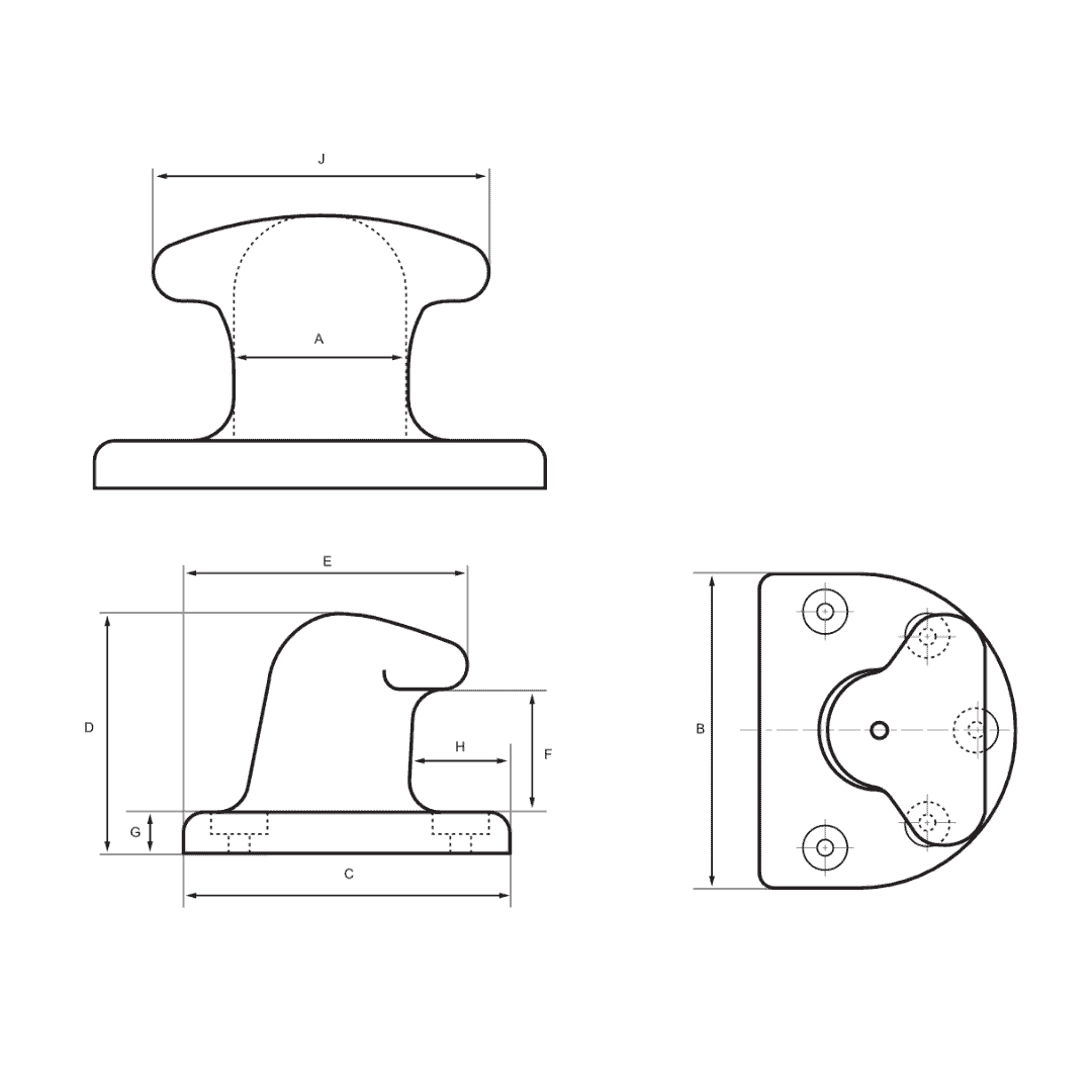 Mooring Bollards T Head Type