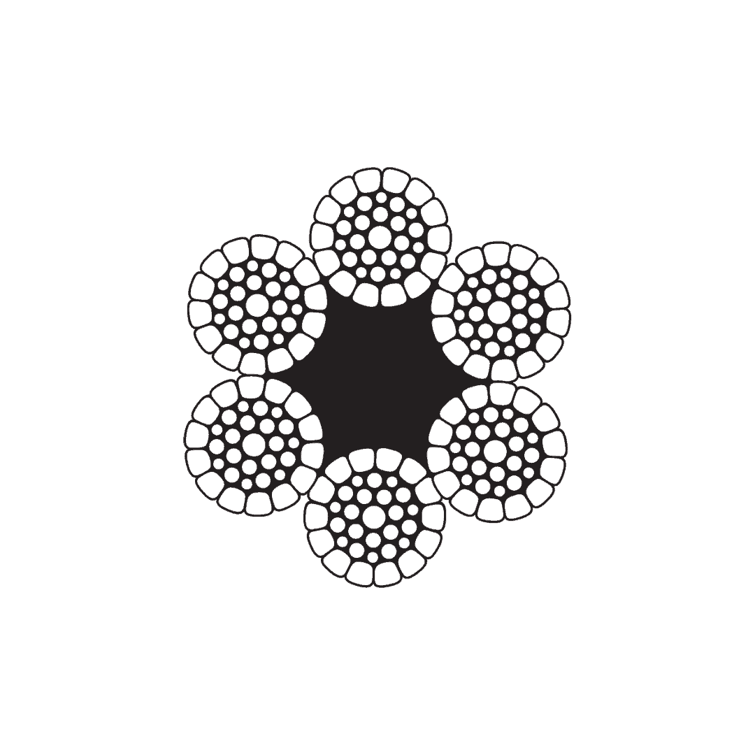 Compacted 6x36 Fiber Core