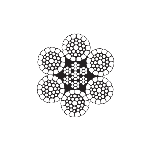 ลวดสลิง Compacted 6 Strand IWRC (Steel Core)